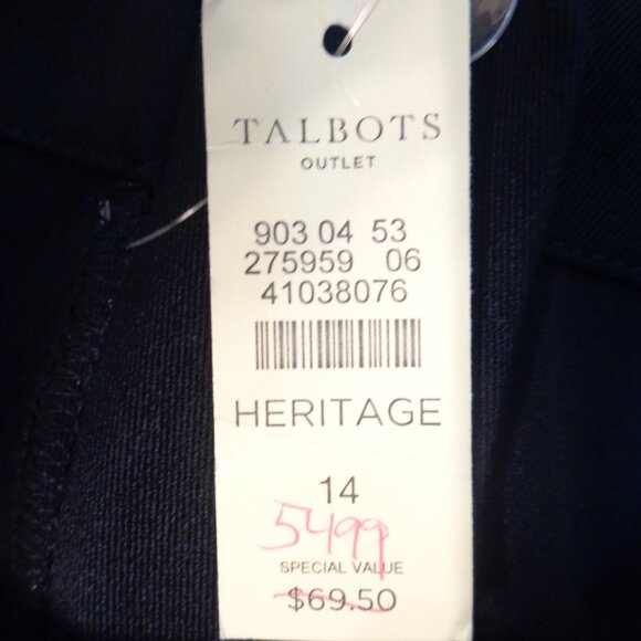 NWT Talbots Heritage Black Career Pants Dress Slacks for Work Side Zipper - Picture 3 of 7
